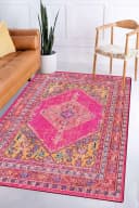 Conceptum Hypnose Teppich Boho Bunt 140x190 cm Waschbar Kurzflor Bild 3