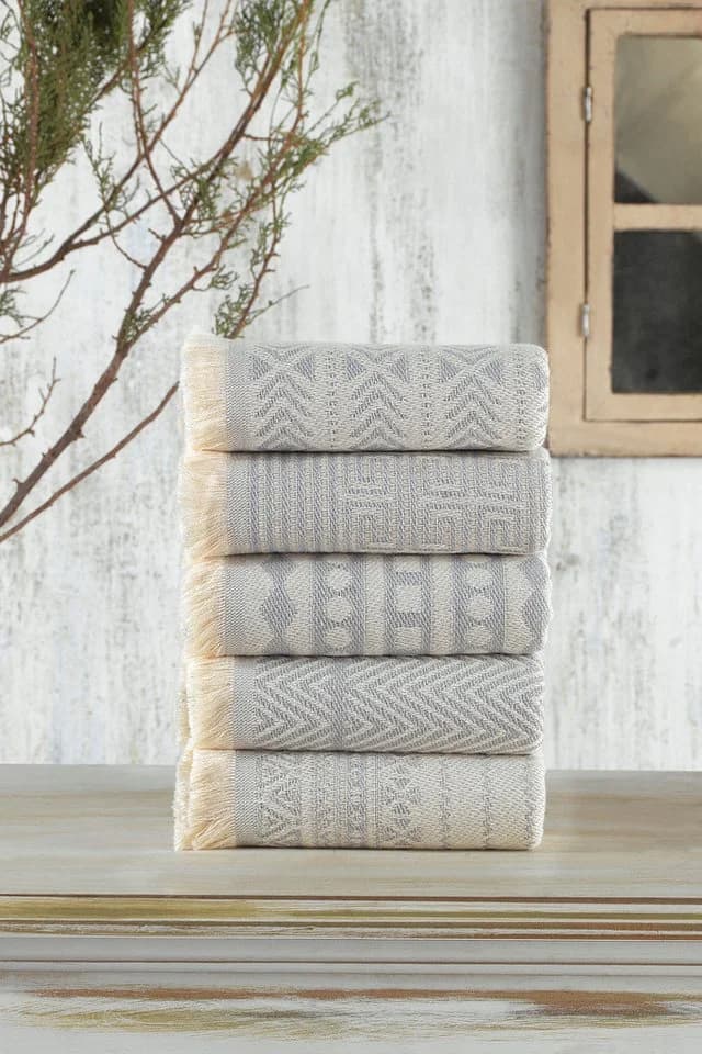 L'Essentiel Maison Handtuch Set Maya Baumwolle 5-teilig Maschinenwaschbar - Bild 2