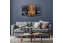 Wallity Wanddekoobjekt 50% Massivholz 50% Metall Schwarz Walnuss Bild 1