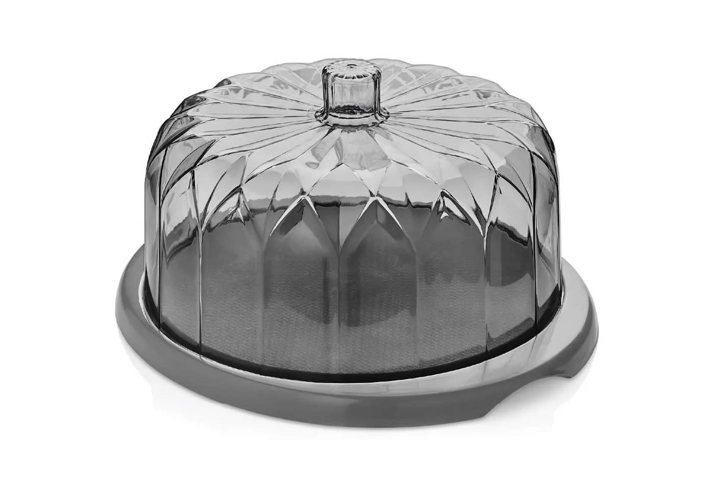 Vip Ahmet Kuchenhaube mit Fuß und Deckel 29 cm Grau Kunststoff - Bild 2
