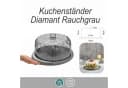 Vip Ahmet Kuchenhaube mit Fuß und Deckel 29 cm Grau Kunststoff Bild 5