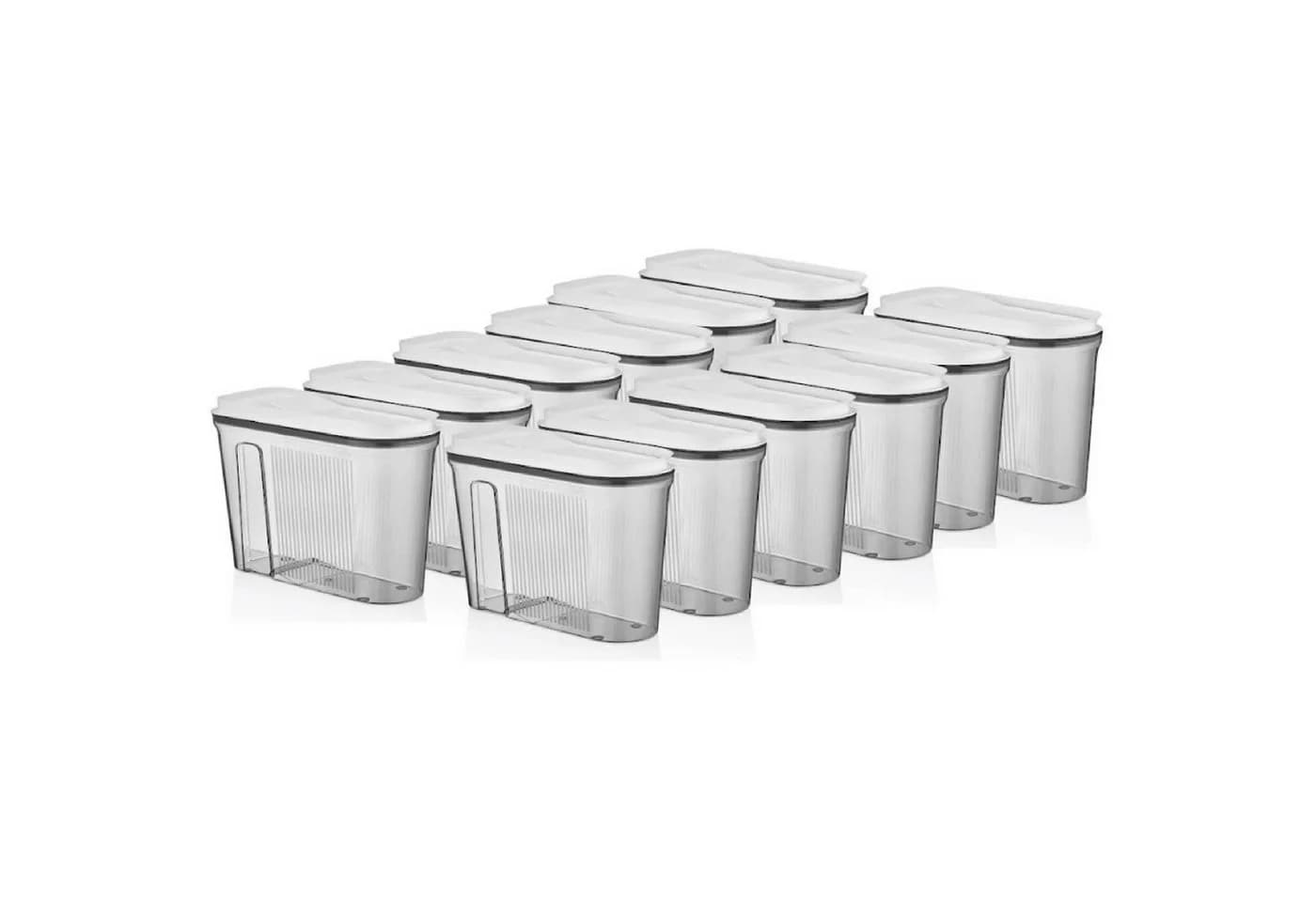 Vip Ahmet Vorratsdose 12-tlg. BPA-frei Kunststoff Grau Transparent - Bild 2