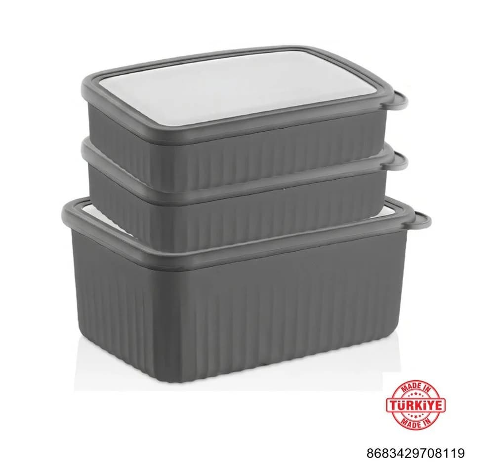 Vip Ahmet Vorratsdose 3er Set Grau Luftdicht BPA-frei - Bild 5