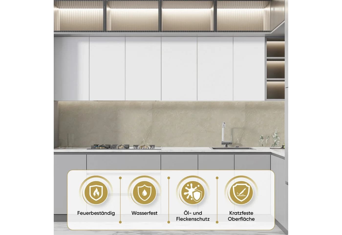 IZODEKOR SPC Wandpaneel Betonoptik Dunkelgrau 60x120cm - Bild 3
