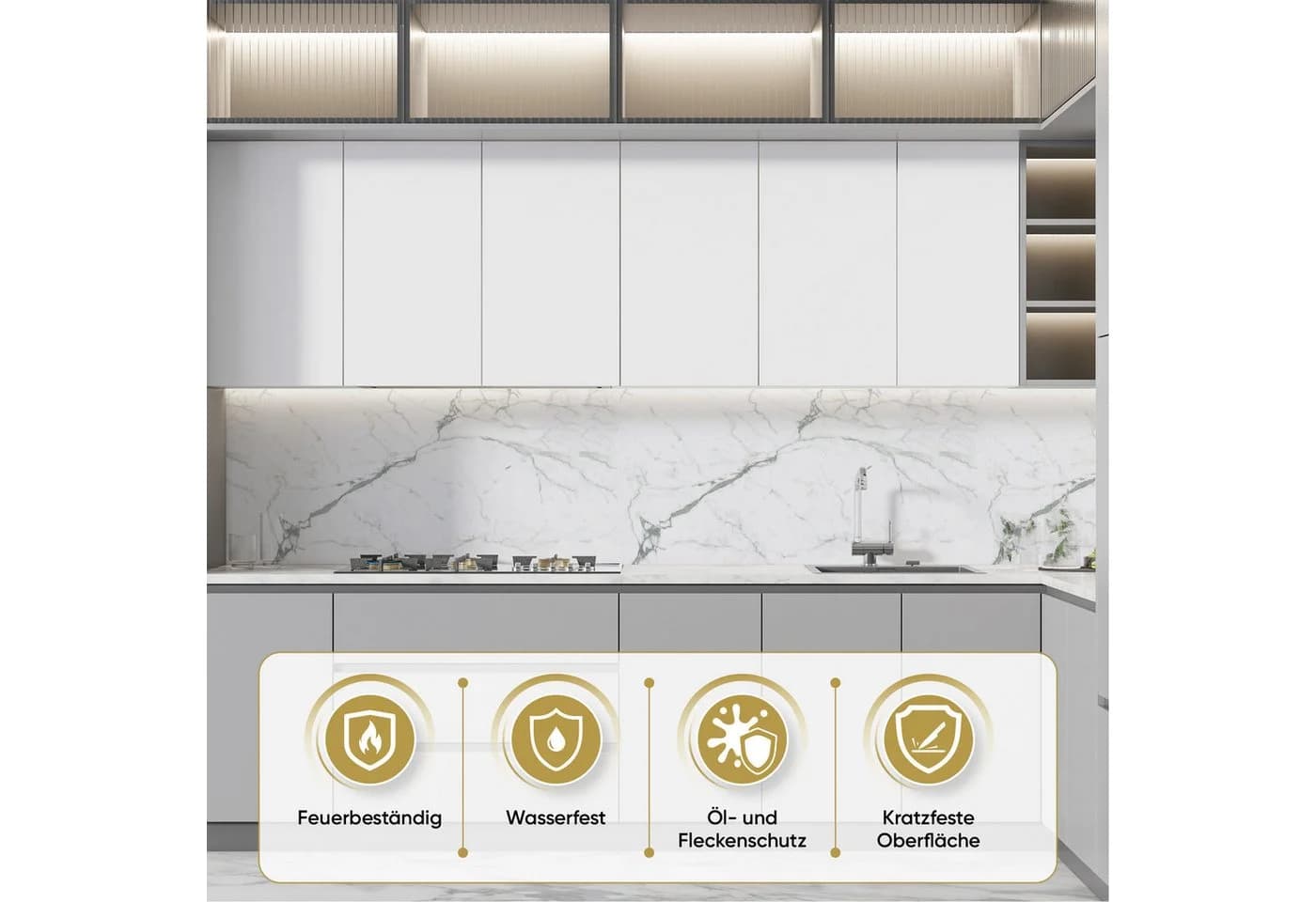 IZODEKOR SPC Wandpaneel Betonoptik Dunkelgrau 60x120cm - Bild 3