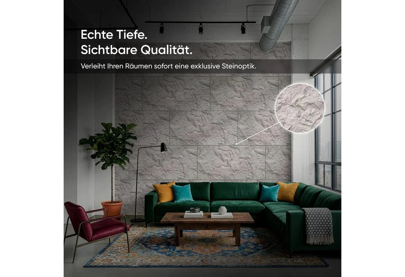 IZODEKOR 3D Wandpaneel PU Steinpaneele 60x120cm - Bild 5