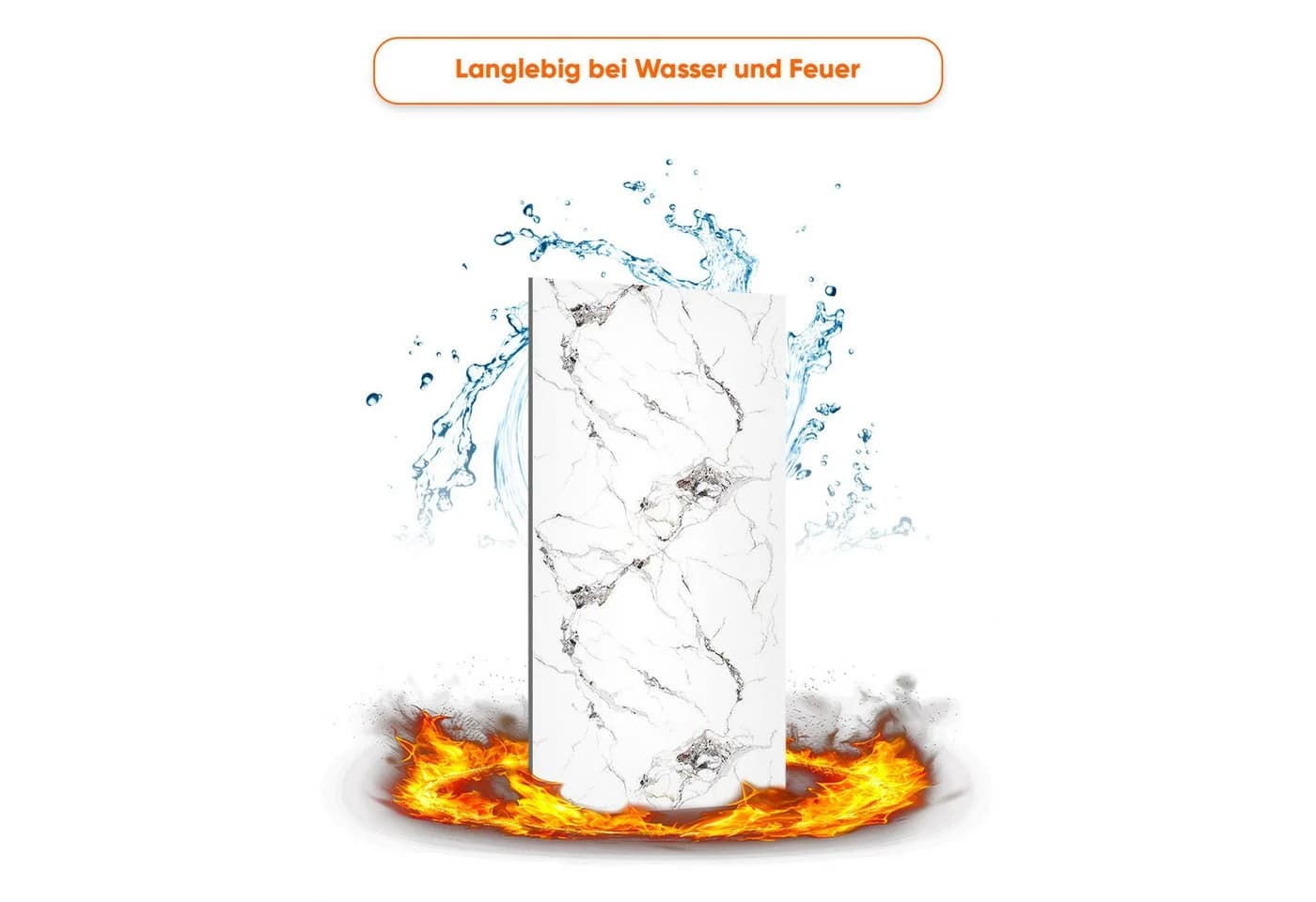 IZODEKOR 3D Wandpaneel Carrara Nova Marmor-Optik 260 cm Höhe - Bild 4