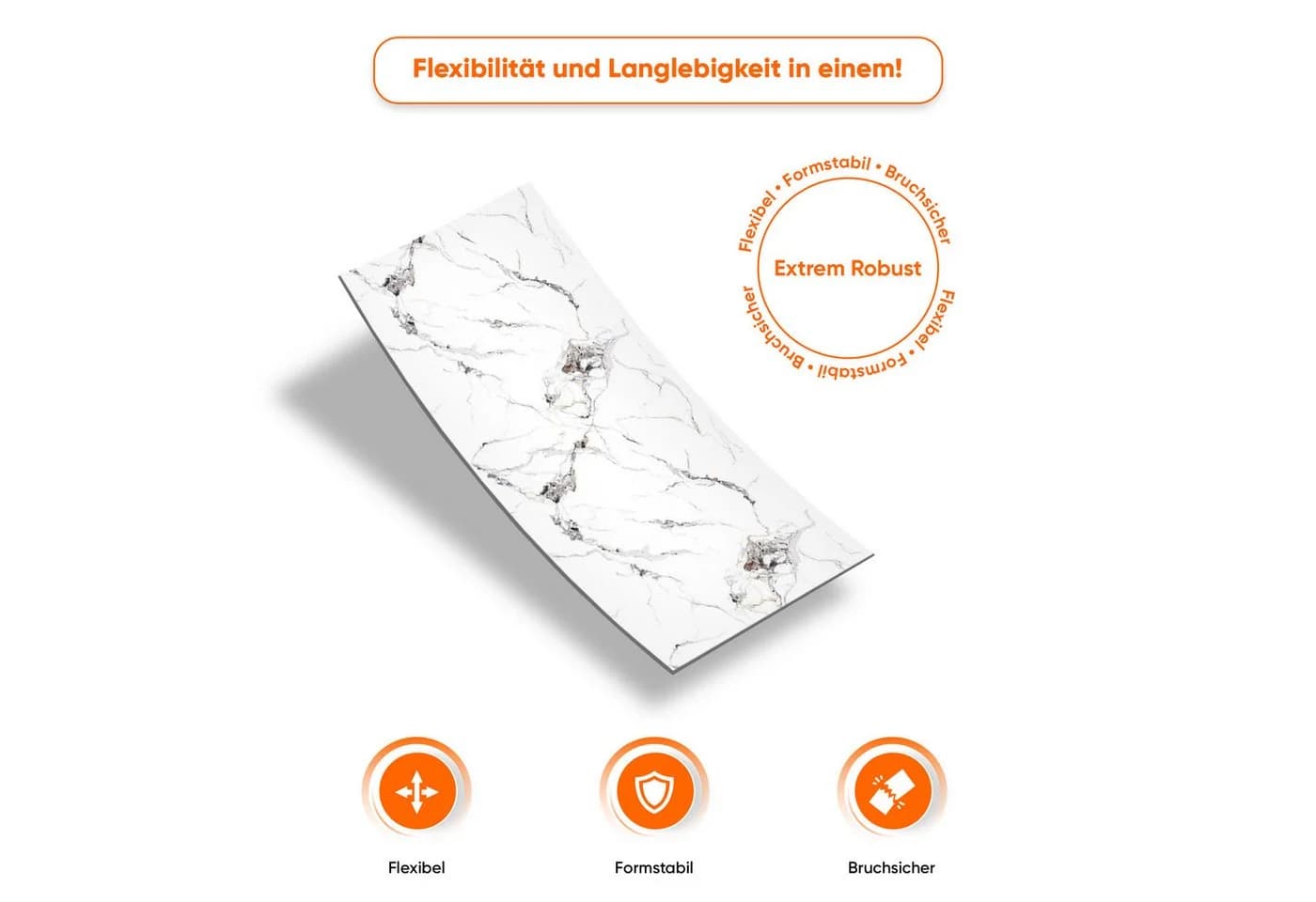 IZODEKOR 3D Wandpaneel Carrara Nova Marmor-Optik 260 cm Höhe - Bild 5
