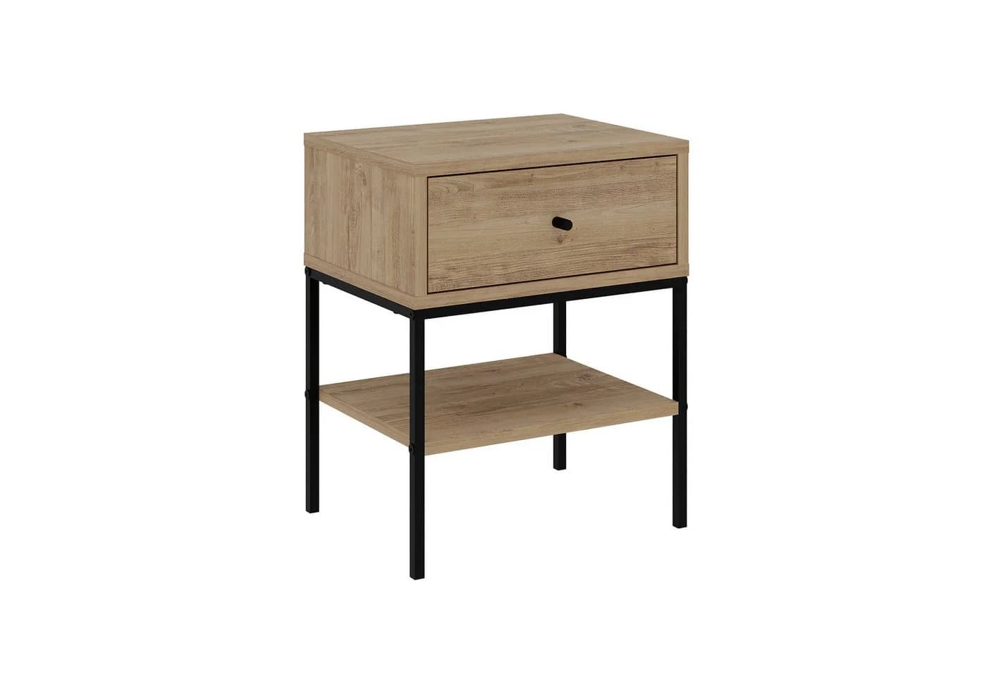 Decortie Nachttisch LISA Modern Eiche Natur mit Schublade - Bild 5