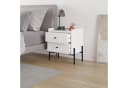 Decortie Nachttisch Malta Weiß mit Schubladen und Regal Bild 4