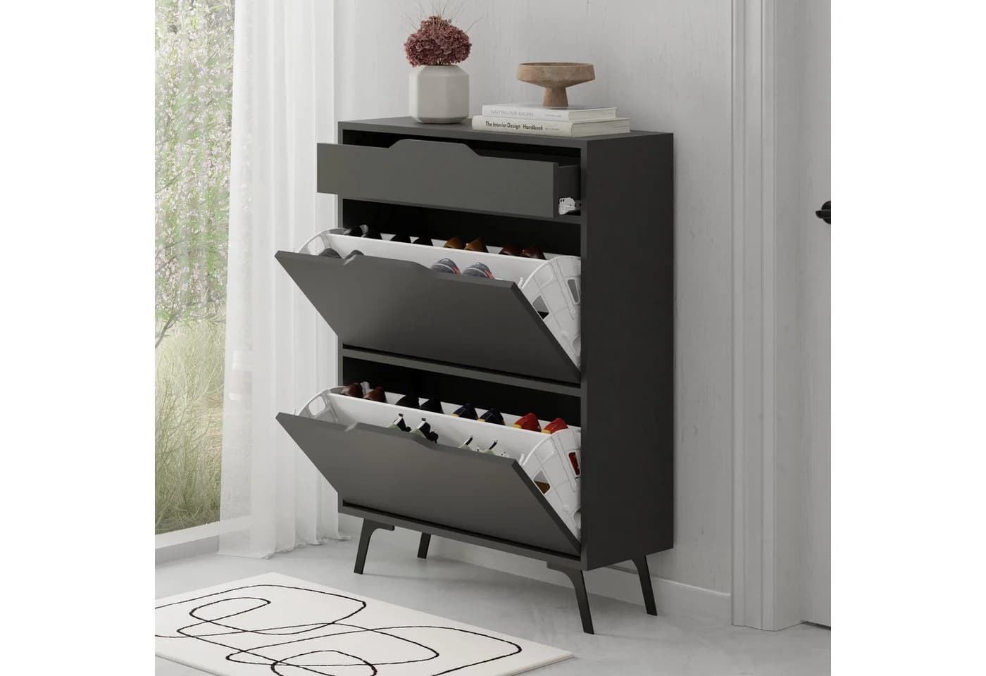 Decortie Schuhschrank Asta Anthrazit - Bild 4