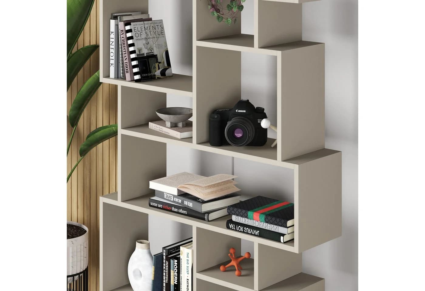 Decortie Bücherregal Karmato Modernes Design Beige - Bild 3