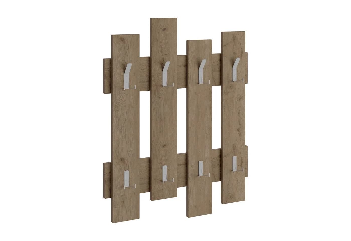 Decortie Wandgarderobe Wave Natürliche Eiche 8 Haken - Bild 5