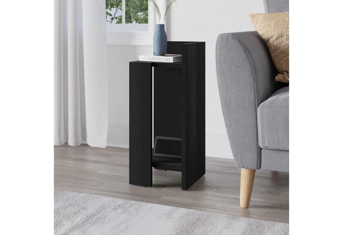 Decortie Nachttisch Elos Modern Schwarzesholz - Bild 2