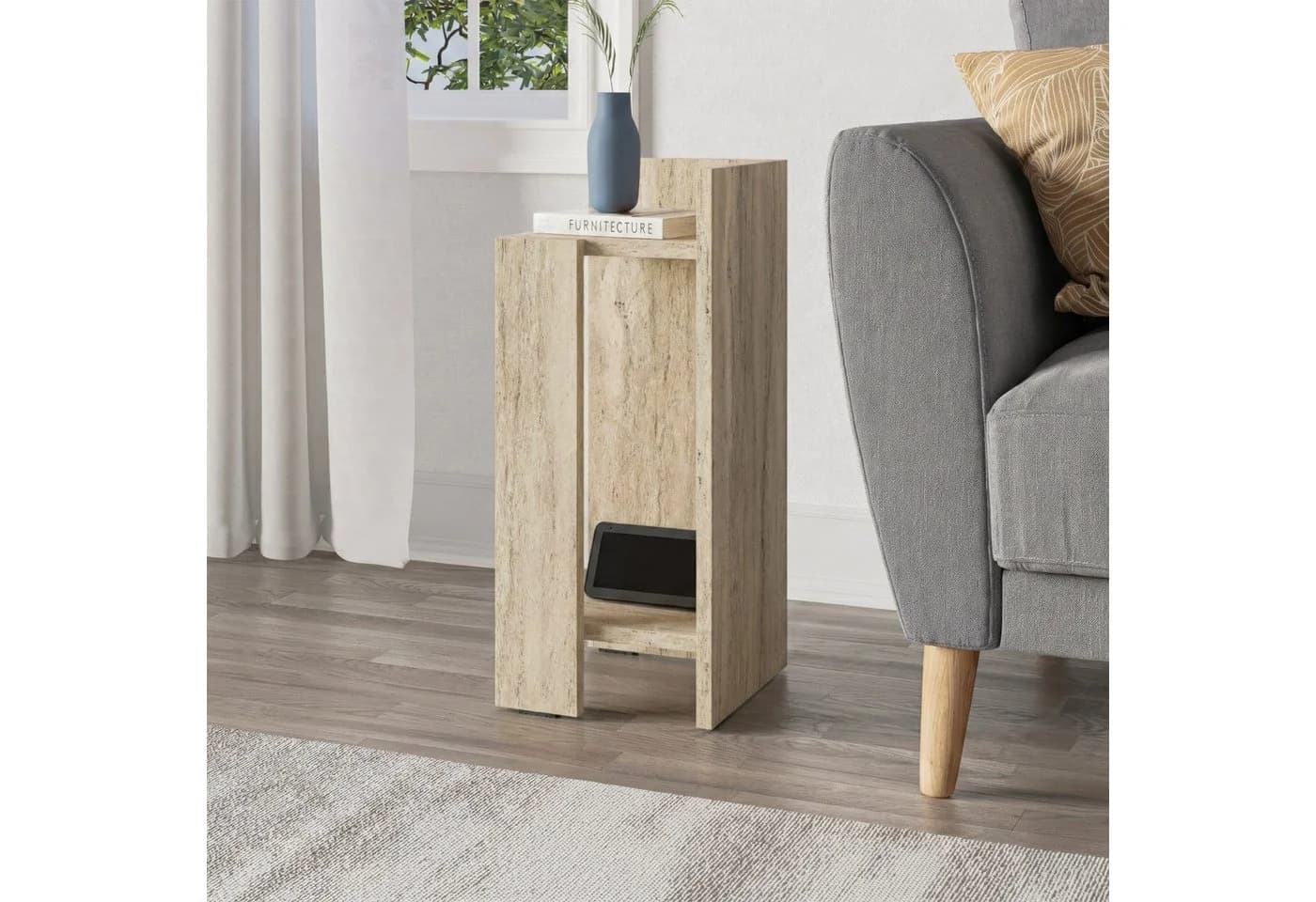 Decortie Nachttisch Elos Modern Beige - Bild 2