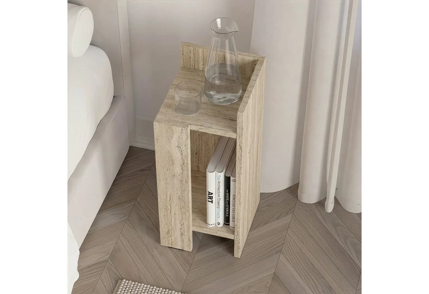 Decortie Nachttisch Elos Modern Beige - Bild 5