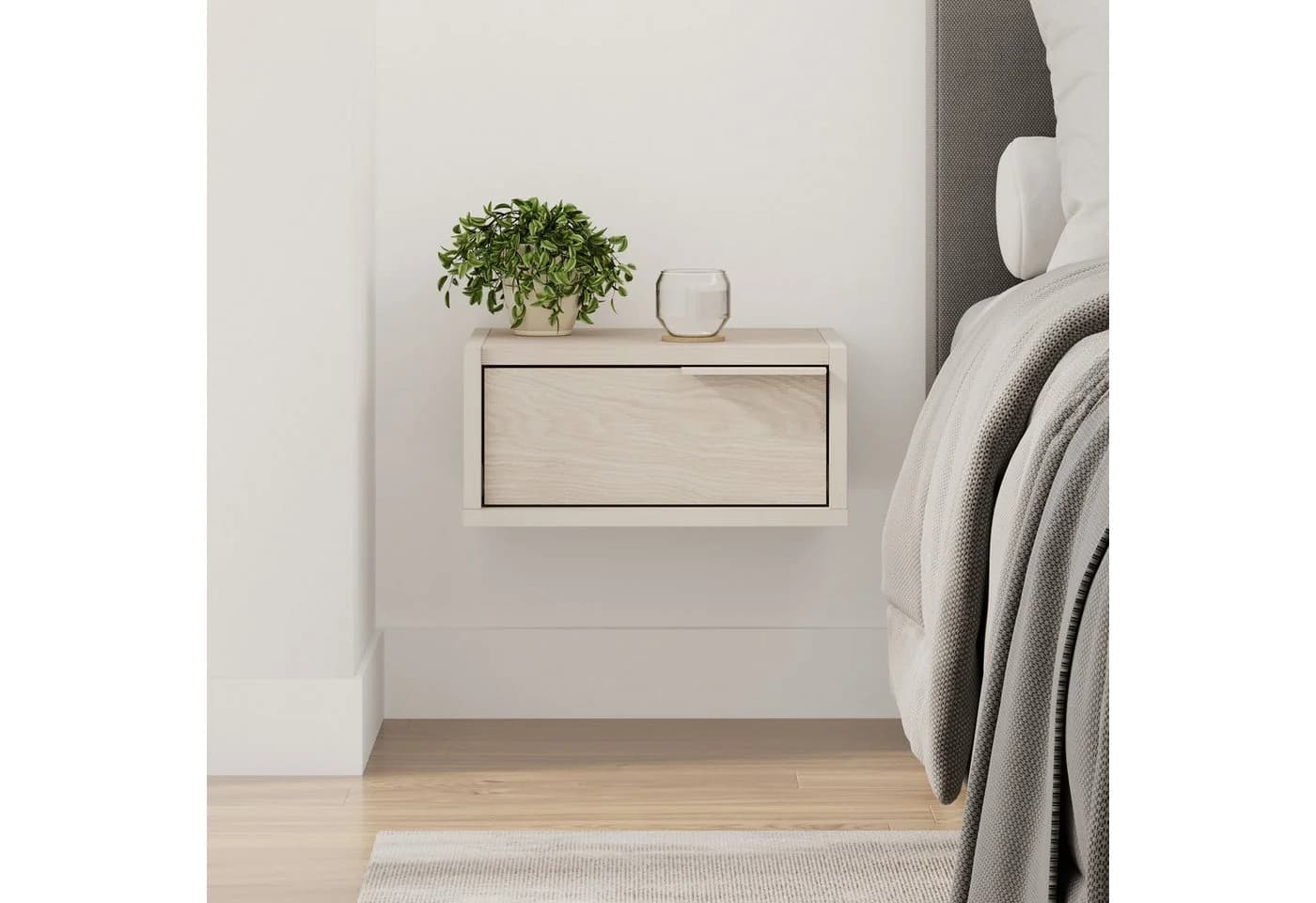 Decortie Nachttisch Eco schwebend mit Schublade braun - Bild 2
