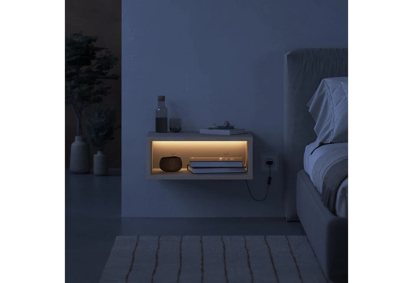 Decortie Nachttisch schwebend mit LED - Bild 4