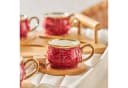 Karaca Kaffeeservice Bambus Tablett 6-tlg. Rot Bild 1