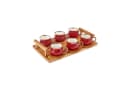 Karaca Kaffeeservice Bambus Tablett 6-tlg. Rot Bild 2
