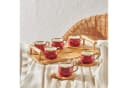 Karaca Kaffeeservice Bambus Tablett 6-tlg. Rot Bild 3