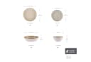 Karaca Aria Beige Geschirr-Set 24-tlg. Steinzeug Reactive Glasur Bild 1