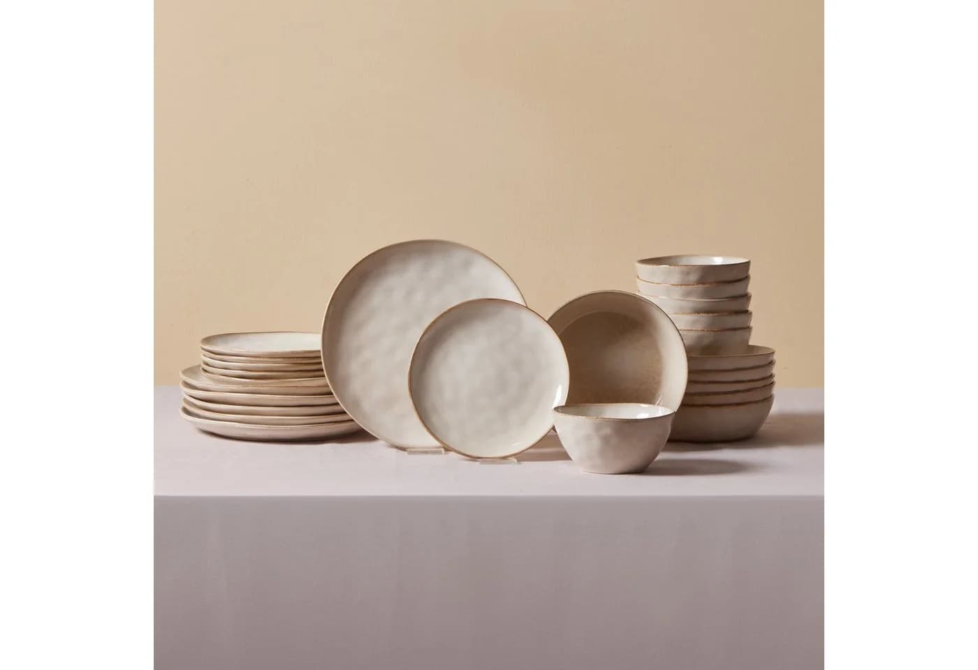 Karaca Aria Beige Geschirr-Set 24-tlg. Steinzeug Reactive Glasur - Bild 2