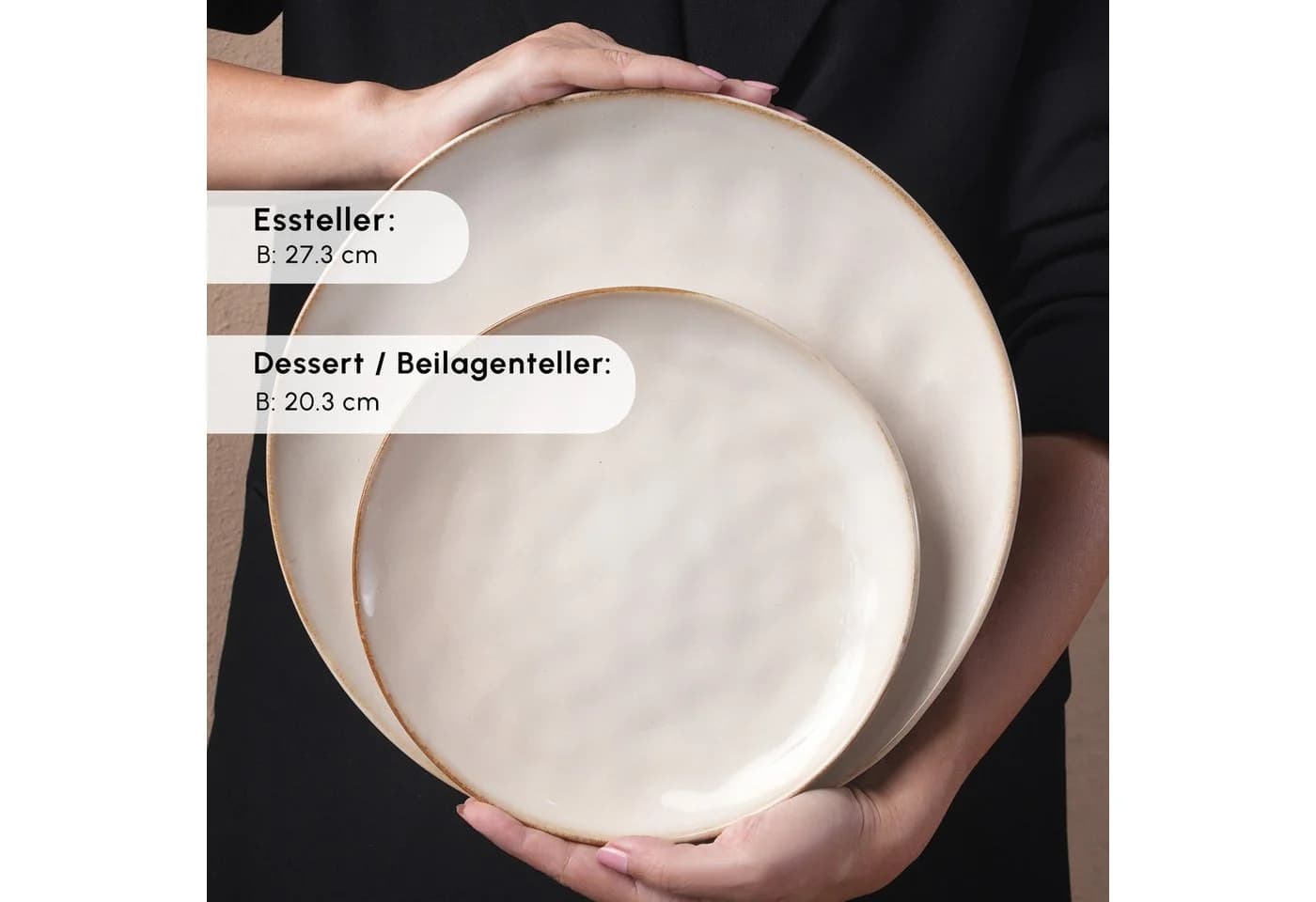 Karaca Aria Beige Geschirr-Set 24-tlg. Steinzeug Reactive Glasur - Bild 3