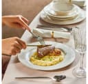 Karaca Elegance Bone Siena 53-teiliges Geschirrset 12 Personen Gold/Weiß Bild 3