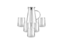 Karaca Serene 7-teiliges Glas-Trinkglas-Set Anthrazit mit Karaffe Bild 1