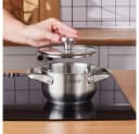 Karaca Elite Edelstahl-Kochtopf mit Deckel 14 cm Silber Induktion Bild 1