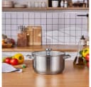 Karaca Elite Edelstahl-Kochtopf mit Deckel 24 cm Silber Bild 2