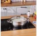 Karaca Elite Edelstahl-Kasserolle Flach 26 cm 3,4 L Silber Bild 1