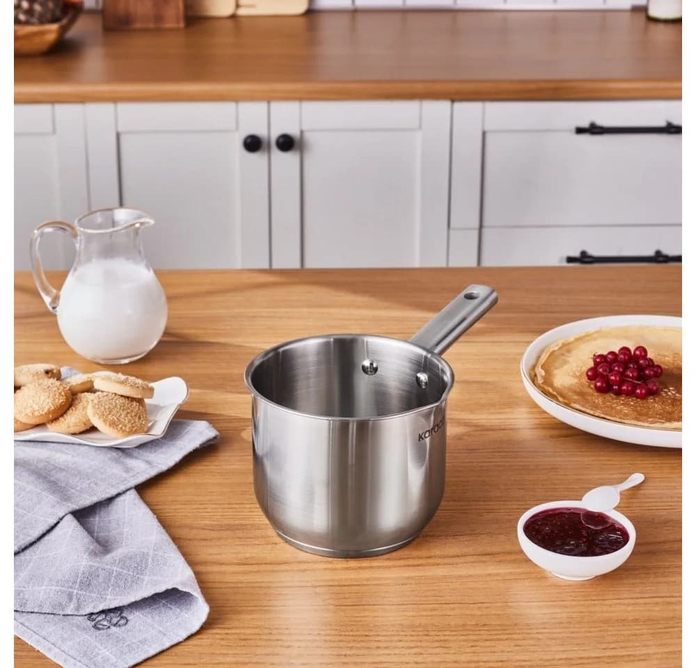 Karaca Elite Edelstahl Milchkanne 1,6 L 14 cm Silber - Bild 2