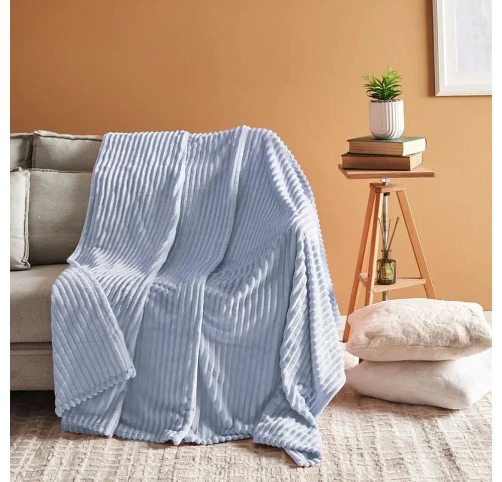 Karaca Tagesdecke Ruby Stripe Blau 130x150 cm