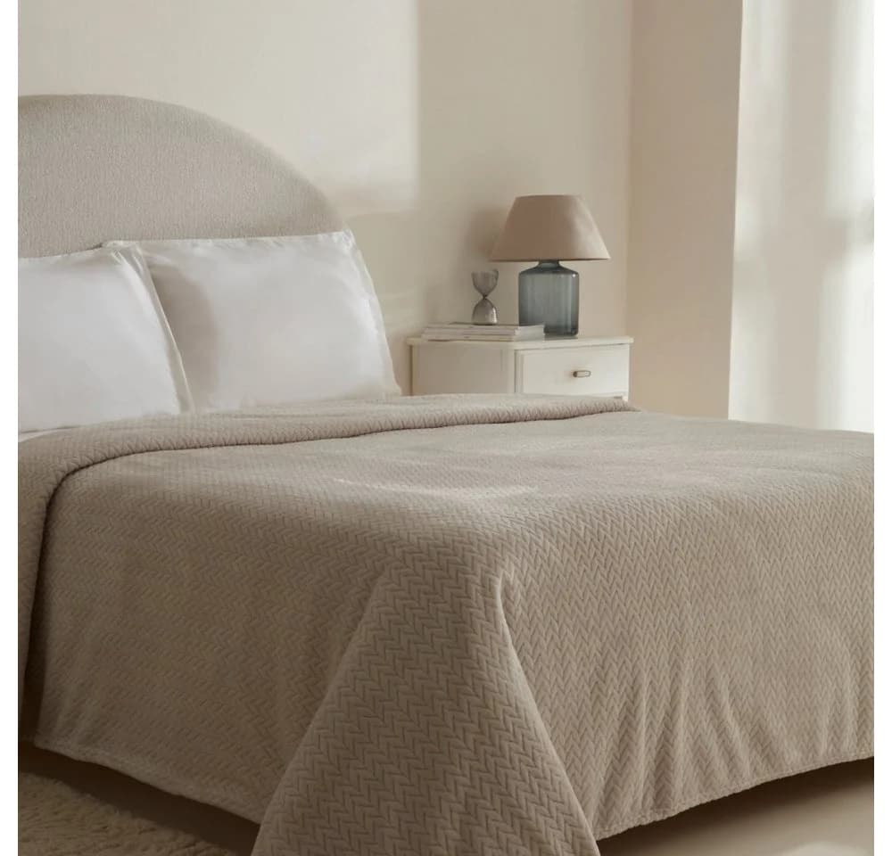Karaca Tagesdecke Grau 200x220 cm Polyester