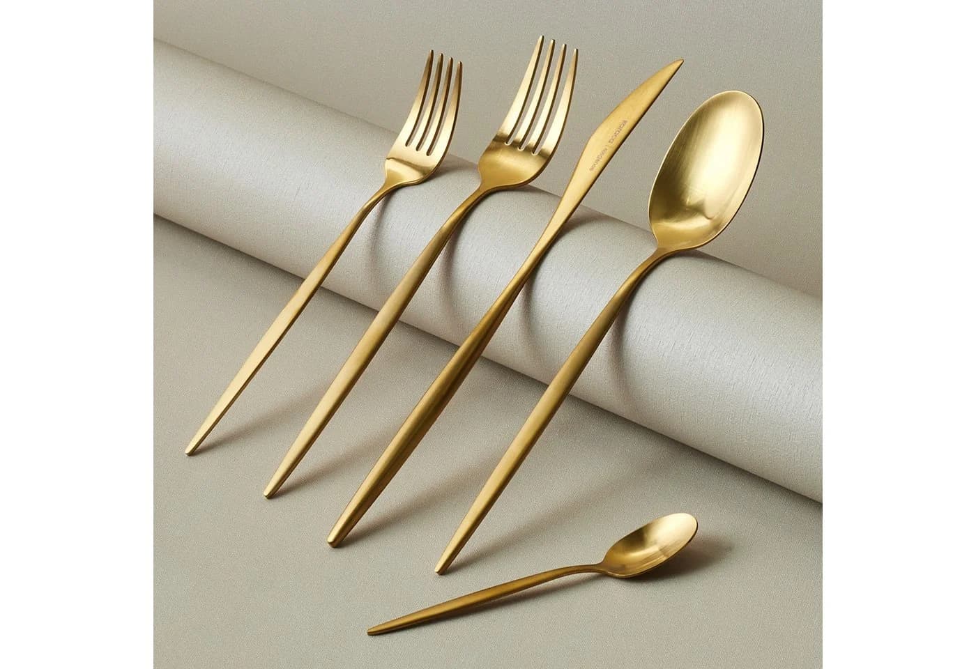 Karaca Lizbon Matte Gold Besteckset 30-teilig für 6 Personen