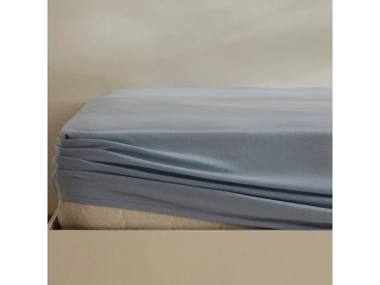 Karaca Jersey Spannbettlaken Blau 180x200+30cm