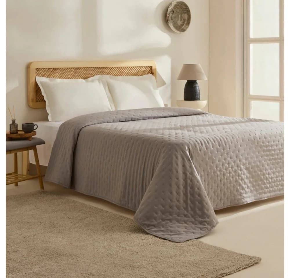 Karaca Home Tagesdecke Breezy Grau Polyester