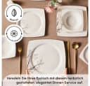 Karaca Autumn Bone Geschirrset 53-tlg für 12 Personen Quadratisch Bild 1