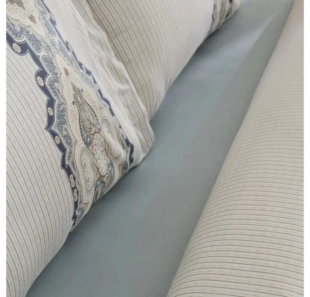 Karaca Lemy Bettwäsche-Set 100% Baumwoll-Satin Blau