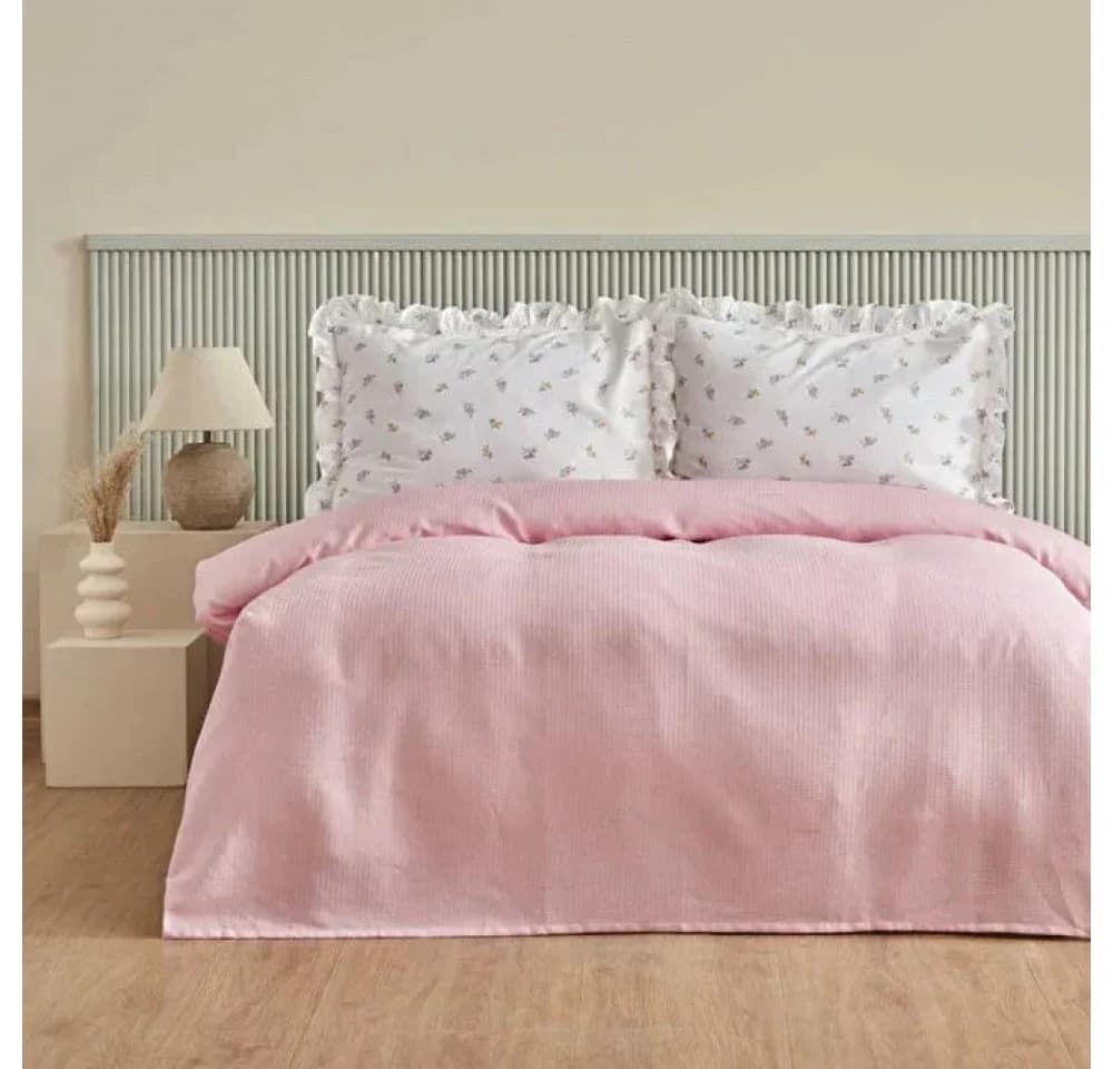 Karaca Lidya Bettwäsche-Set 100 % Baumwolle Einzelbett Rosa - Bild 2