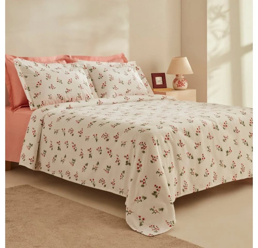 Karaca Bettwäsche Silvie 100% Baumwolle Doppelbett Set Rot
