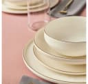 Karaca Stream Bone Meridian Tafelservice 24-tlg Bone China Weiß Bild 5