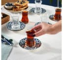 Karaca Edirne Türkisches Teeset 12-tlg. Bunt Glas & Bone China Bild 4