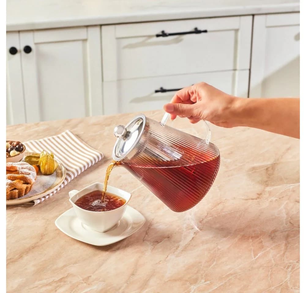 Karaca Lumira Teekanne 1200ml Borosilikatglas Transparent - Bild 3