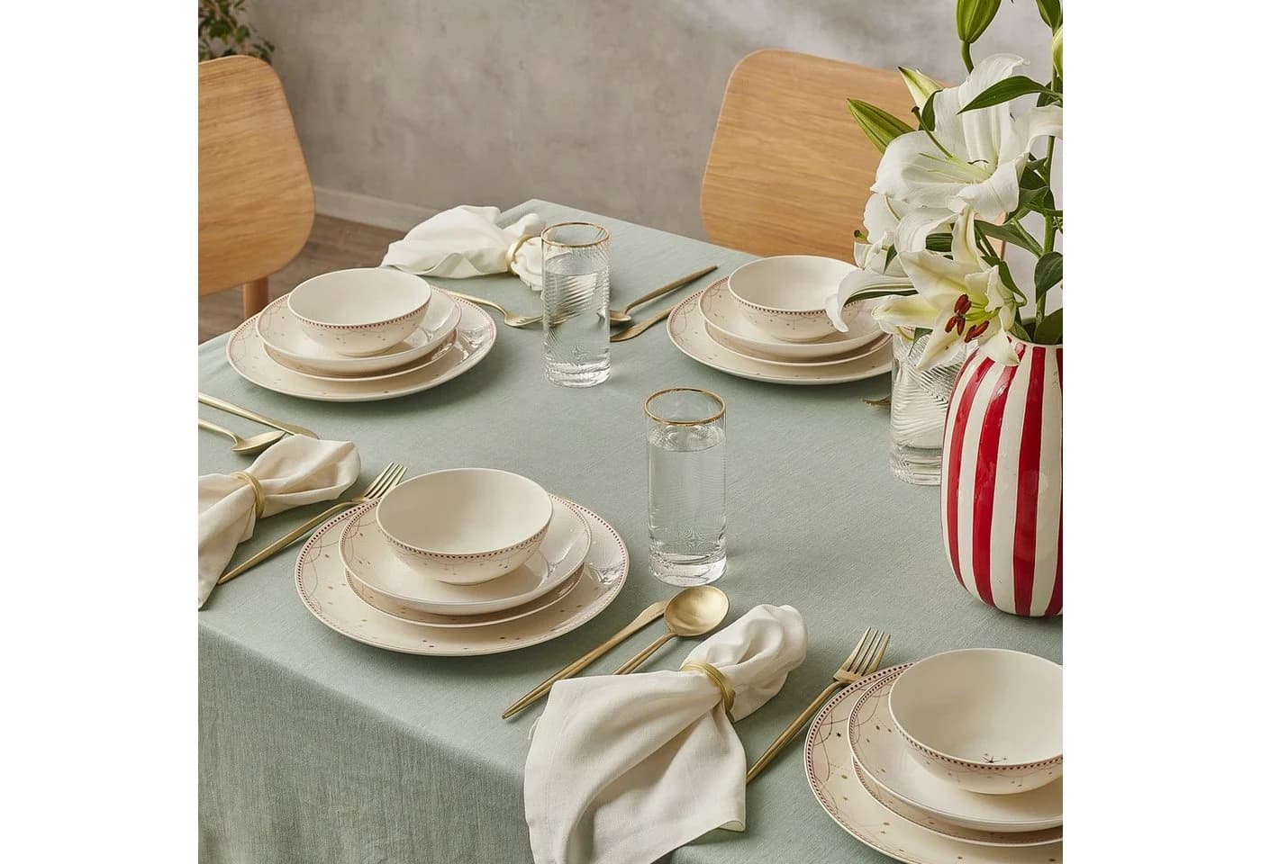 Karaca Elegance Bone Festival Tafelservice 24-tlg. für 6 Personen