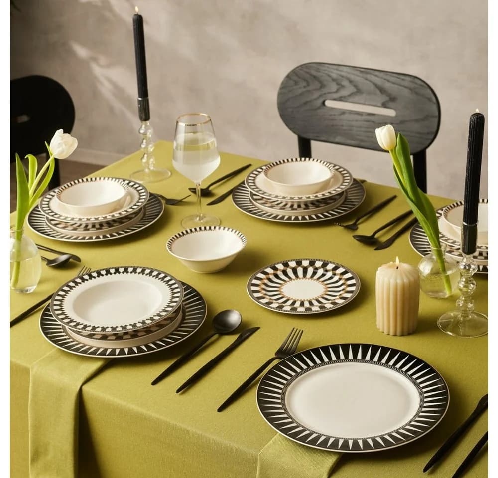 Karaca Elegance Bone Helsinki 24-teiliges Geschirr-Set für 6 Personen