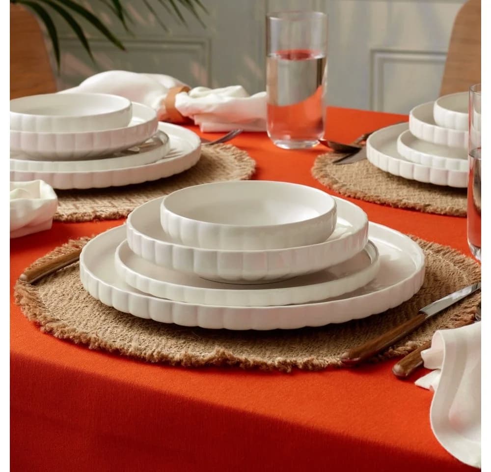 Karaca Stream Pumpkin Bone China Tafelservice 24-tlg. Weiß - Bild 4