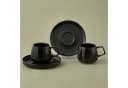 Karaca Streamline Saturn Kaffeetassen-Set 4-teilig Mattschwarz Bild 2